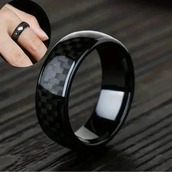 Mens Carbon Fiber Tungsten Black Size 9 - Picture 2 of 4